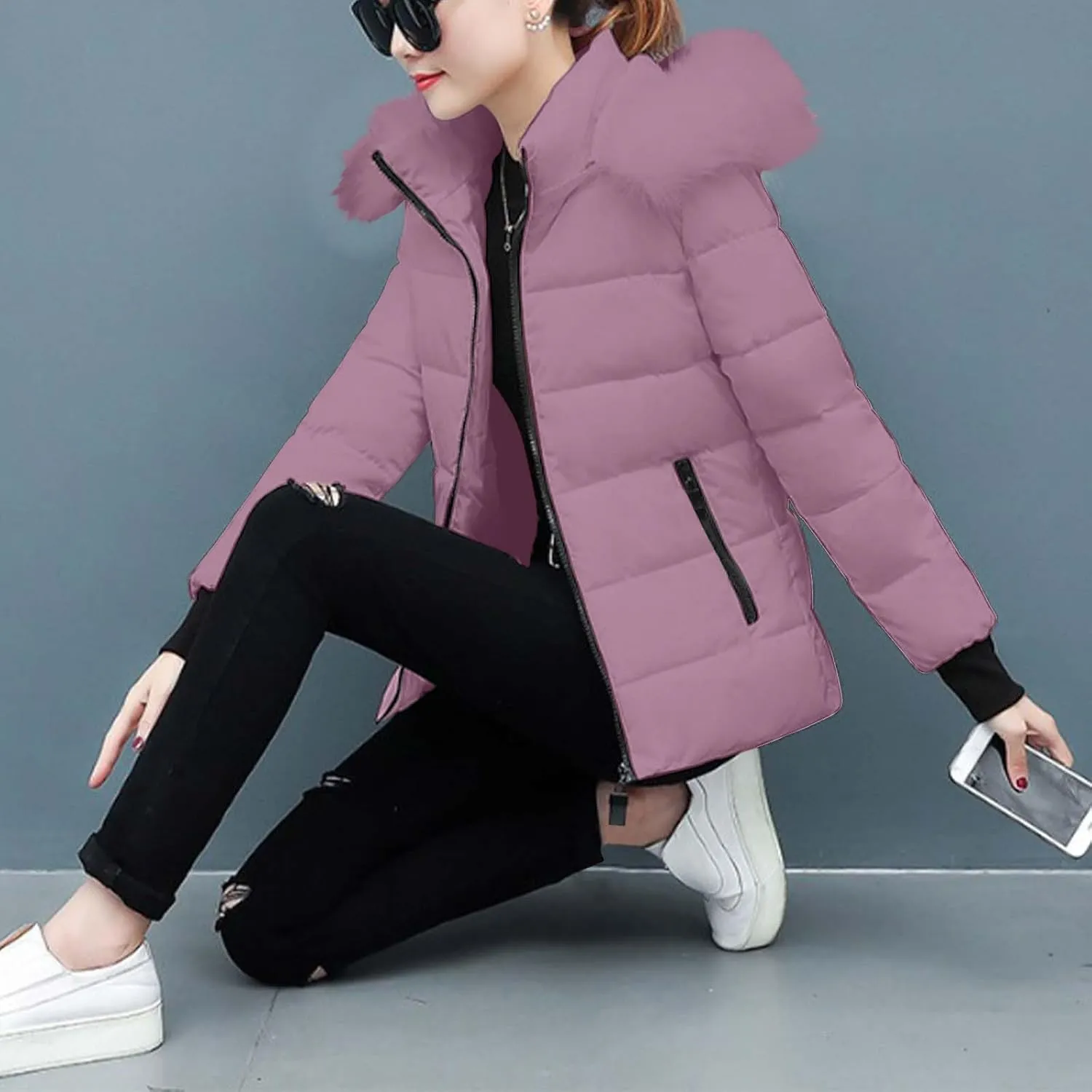 Puffer Coats for Women Waterproof Short Puffer Jacket Thickened Down Jacket Warm Winter Coat Puffer Parka Jacket Coat