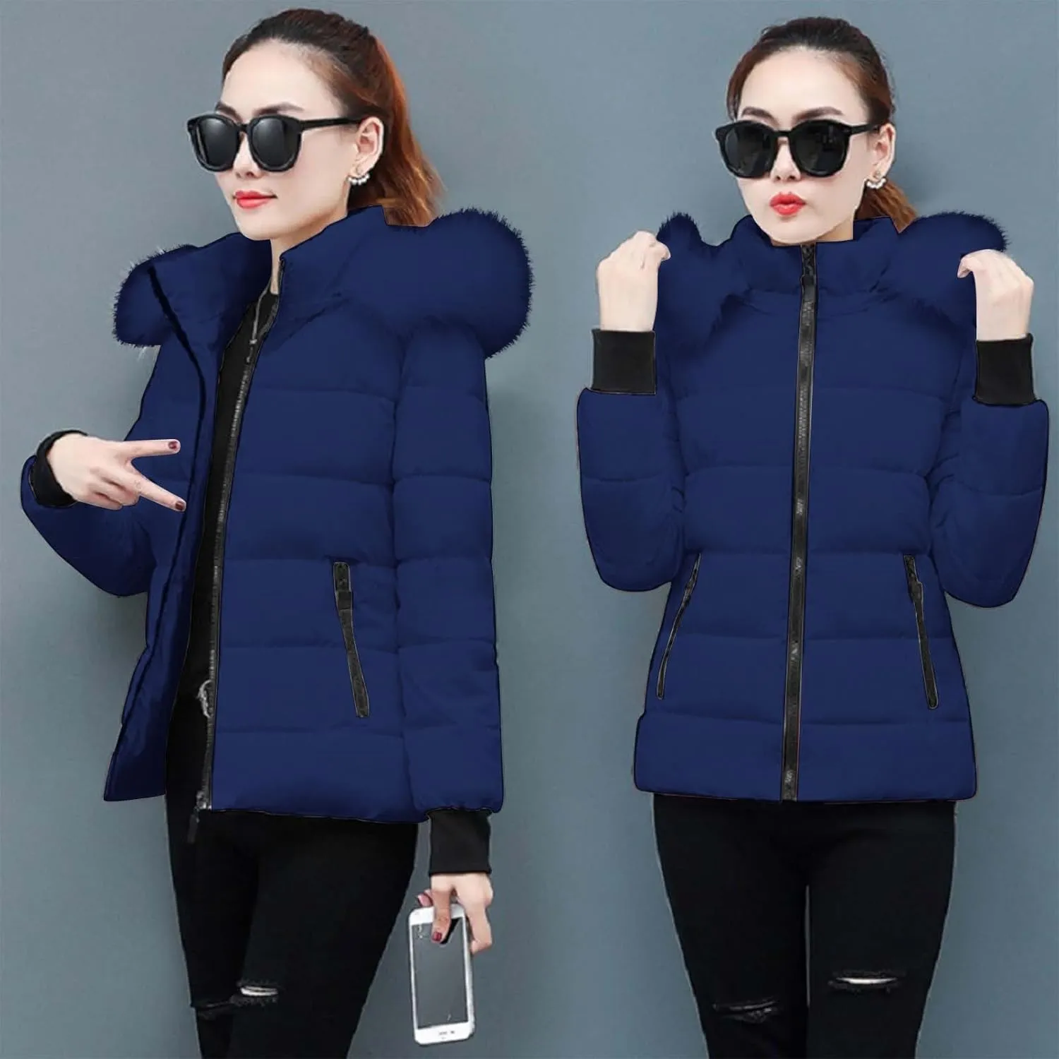 Puffer Coats for Women Waterproof Short Puffer Jacket Thickened Down Jacket Warm Winter Coat Puffer Parka Jacket Coat