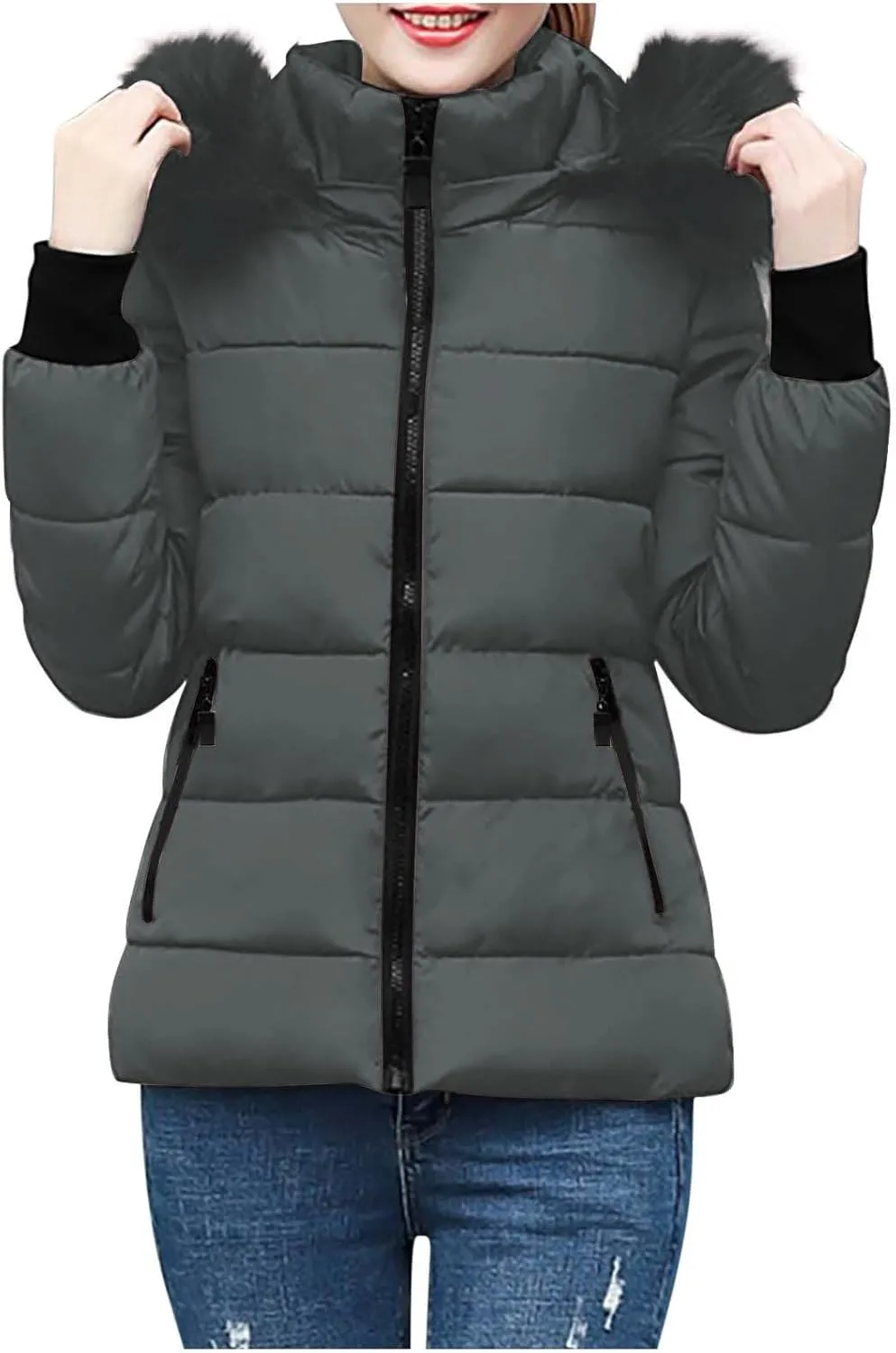 Puffer Coats for Women Waterproof Short Puffer Jacket Thickened Down Jacket Warm Winter Coat Puffer Parka Jacket Coat