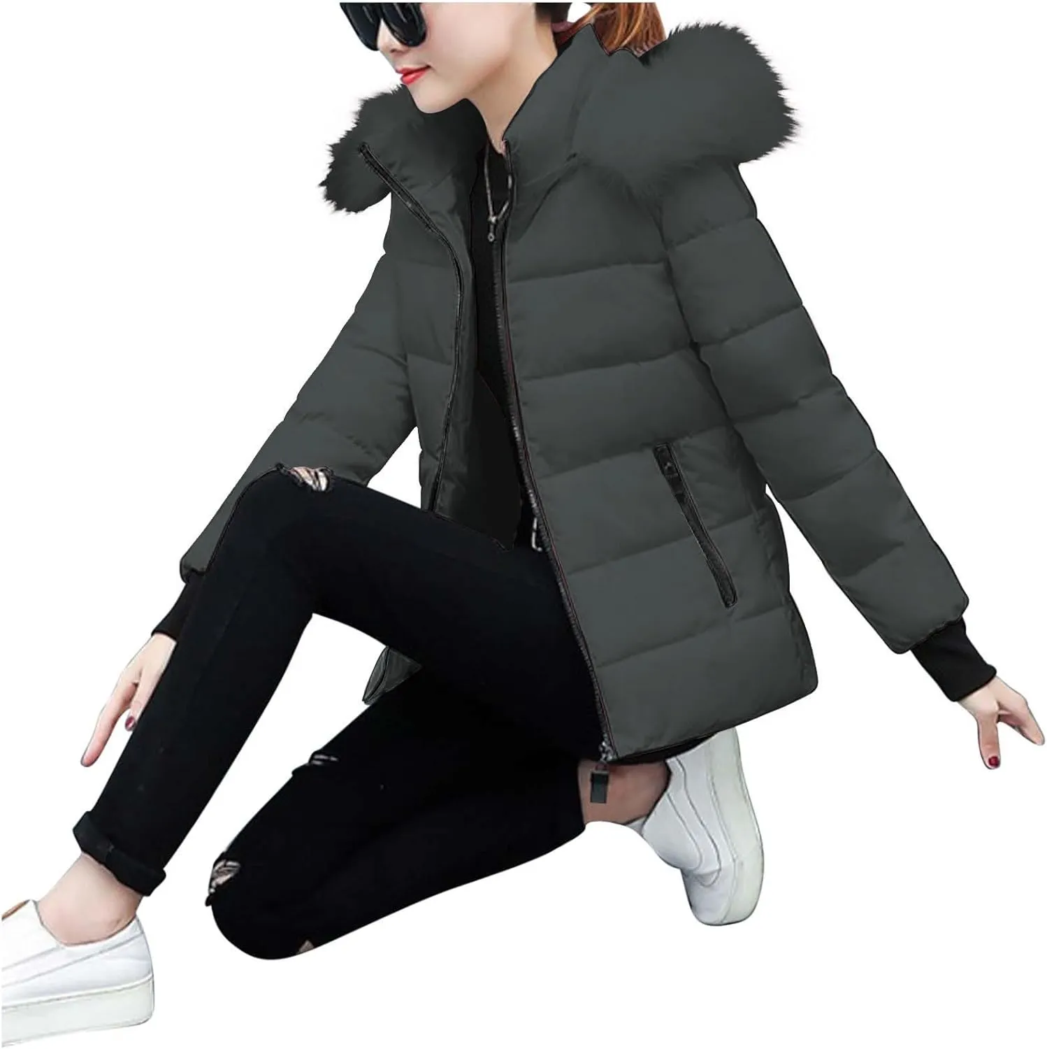 Puffer Coats for Women Waterproof Short Puffer Jacket Thickened Down Jacket Warm Winter Coat Puffer Parka Jacket Coat