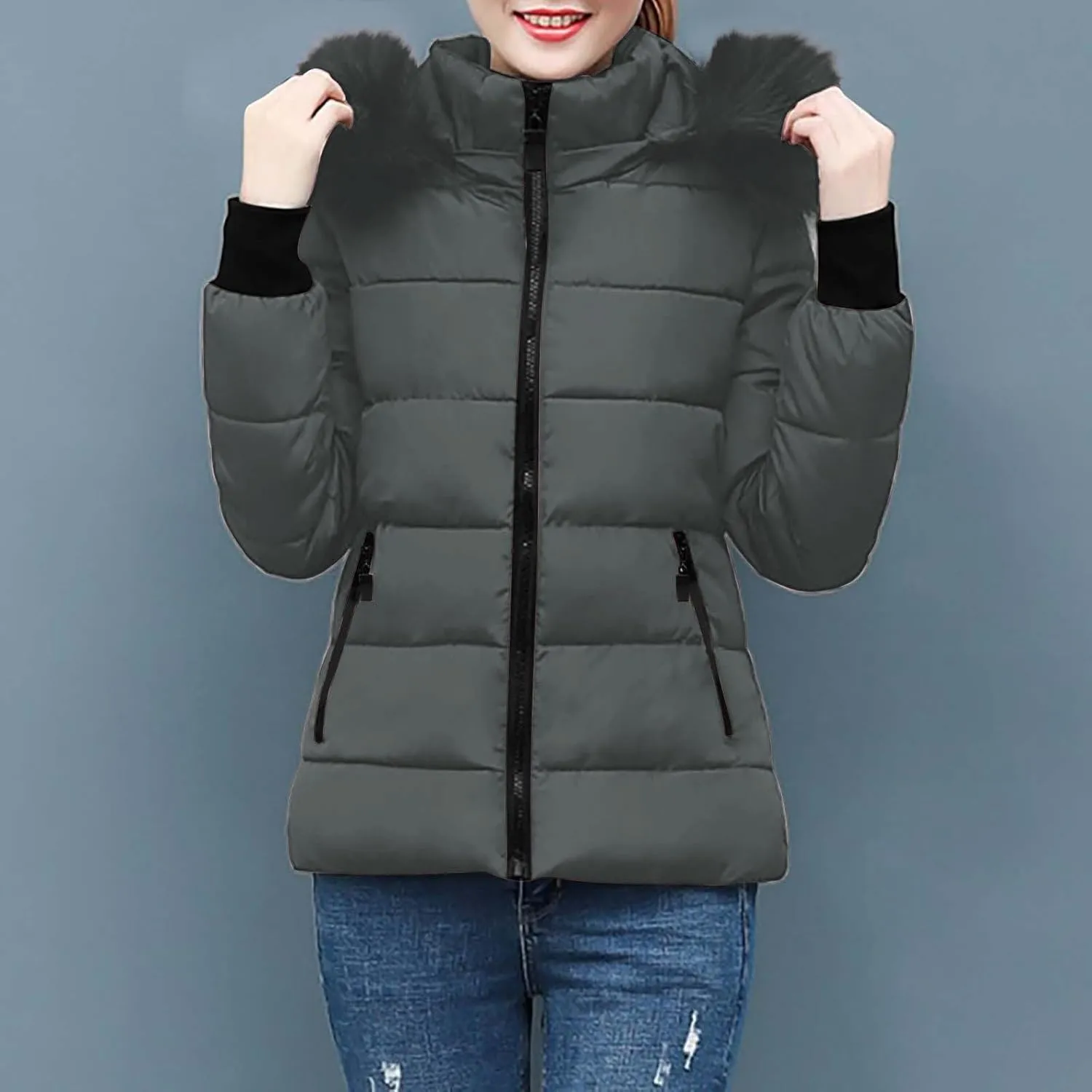 Puffer Coats for Women Waterproof Short Puffer Jacket Thickened Down Jacket Warm Winter Coat Puffer Parka Jacket Coat