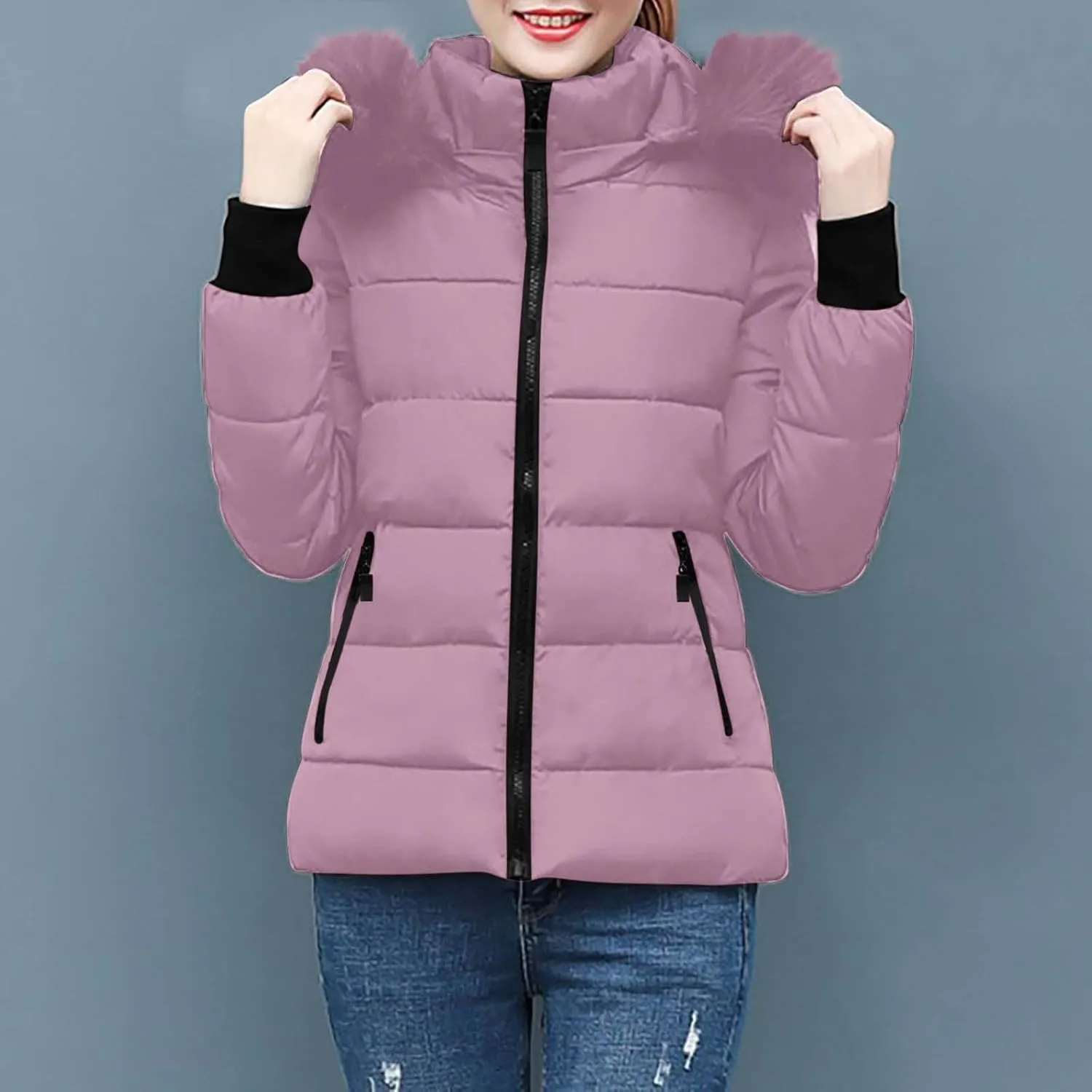 Puffer Coats for Women Waterproof Short Puffer Jacket Thickened Down Jacket Warm Winter Coat Puffer Parka Jacket Coat