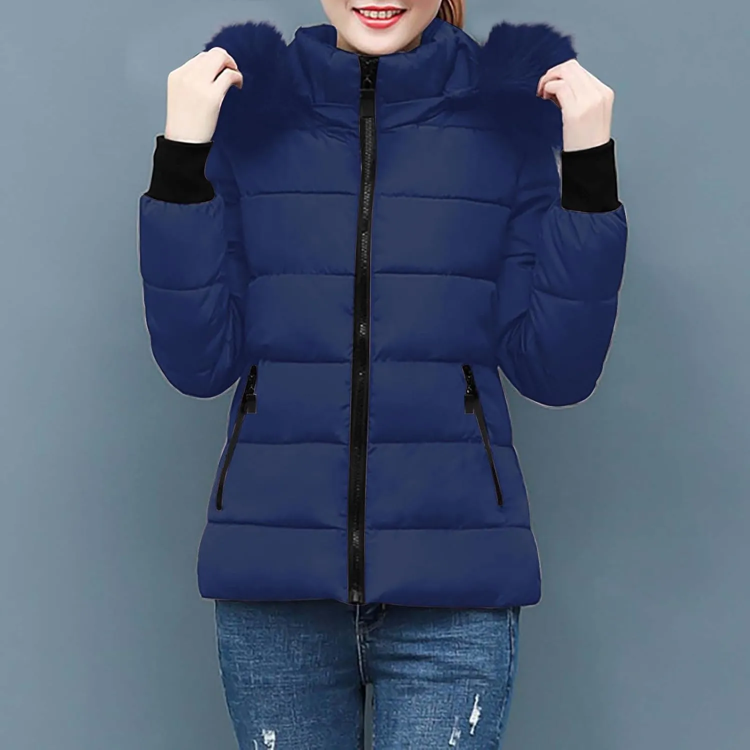 Puffer Coats for Women Waterproof Short Puffer Jacket Thickened Down Jacket Warm Winter Coat Puffer Parka Jacket Coat