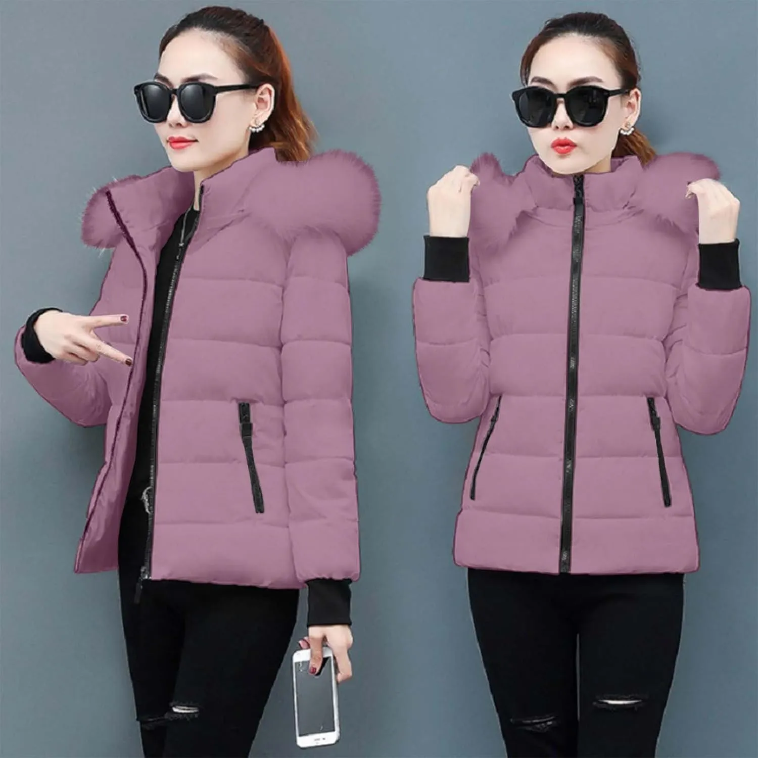 Puffer Coats for Women Waterproof Short Puffer Jacket Thickened Down Jacket Warm Winter Coat Puffer Parka Jacket Coat