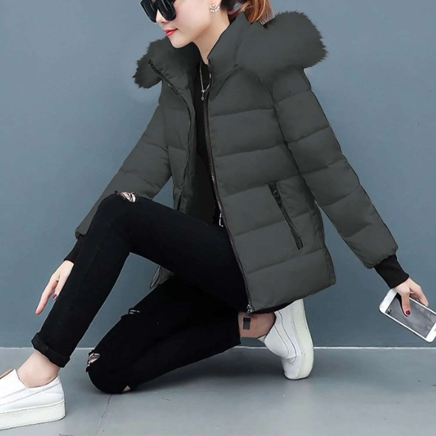 Puffer Coats for Women Waterproof Short Puffer Jacket Thickened Down Jacket Warm Winter Coat Puffer Parka Jacket Coat