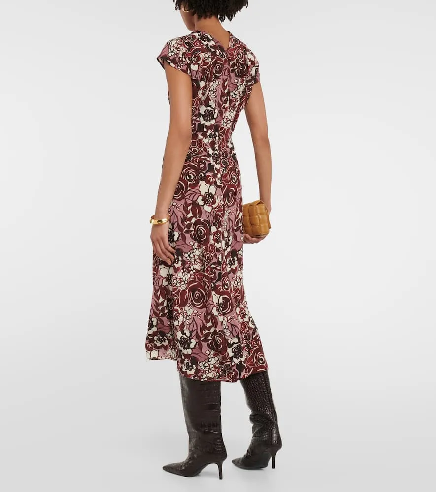 'S Max Mara Affetto floral silk midi dress
