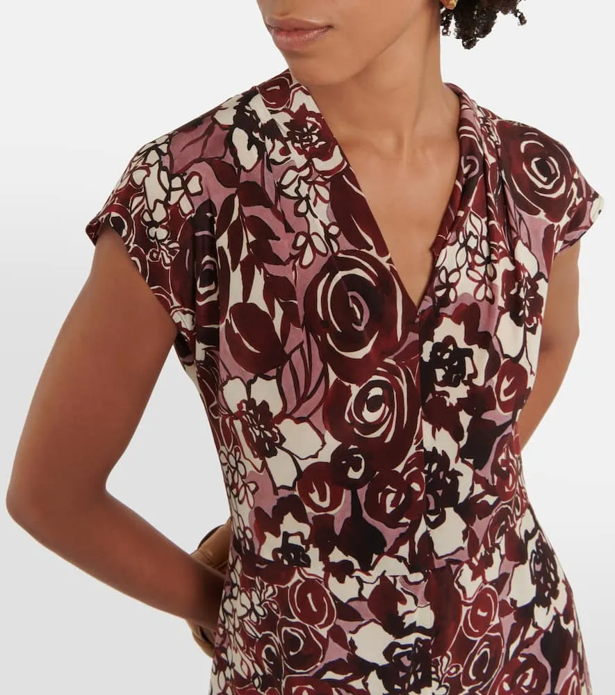 'S Max Mara Affetto floral silk midi dress