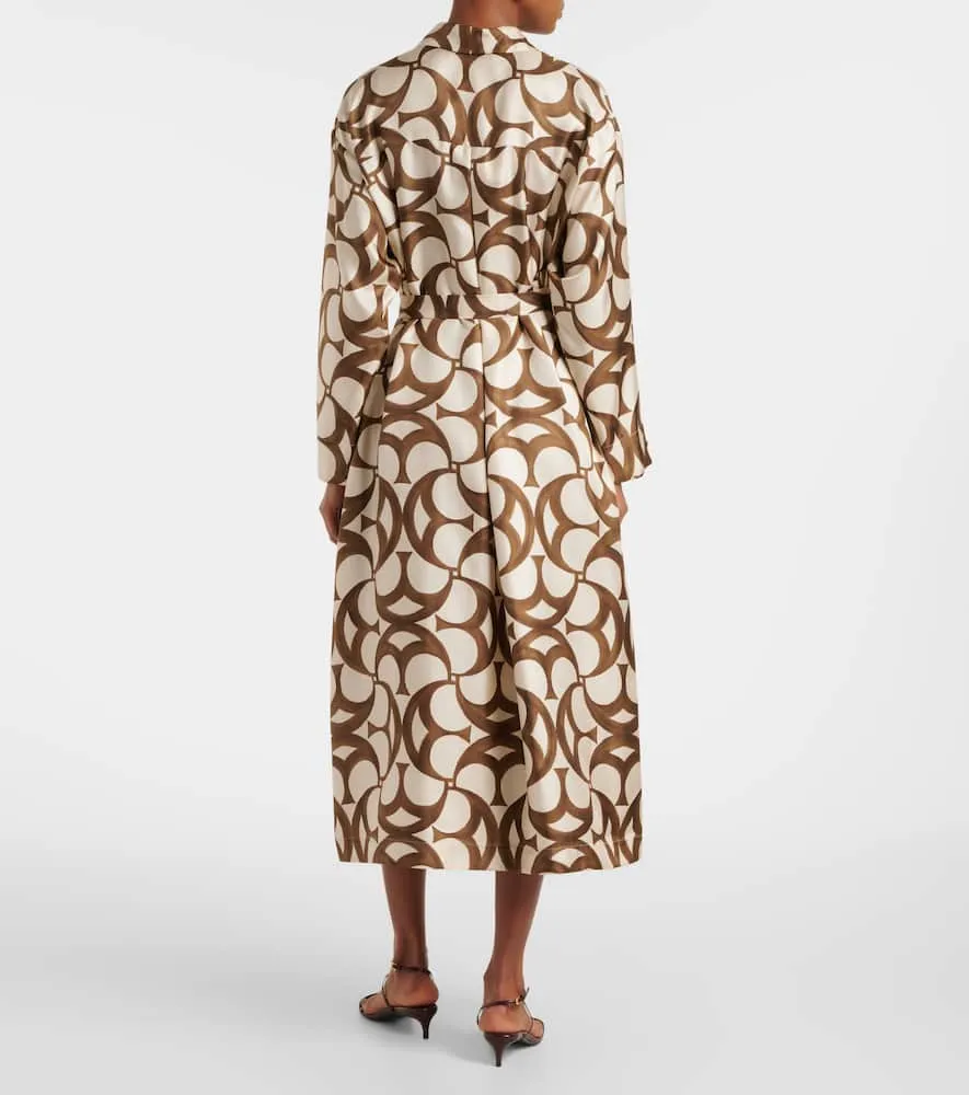 'S Max Mara Ileana printed silk twill shirt dress