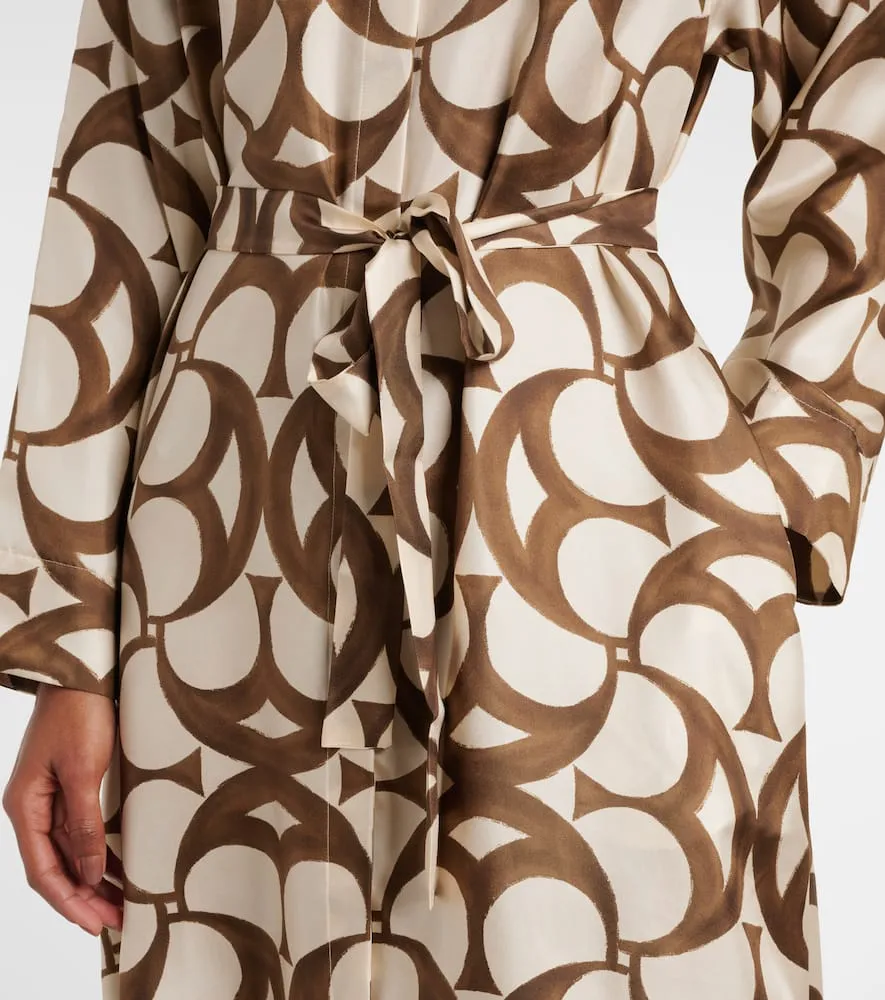 'S Max Mara Ileana printed silk twill shirt dress