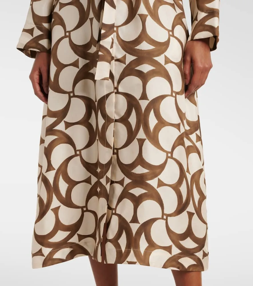 'S Max Mara Ileana printed silk twill shirt dress