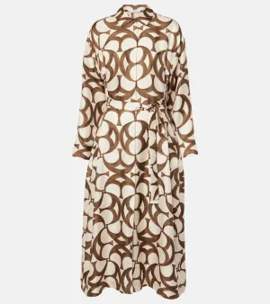 'S Max Mara Ileana printed silk twill shirt dress