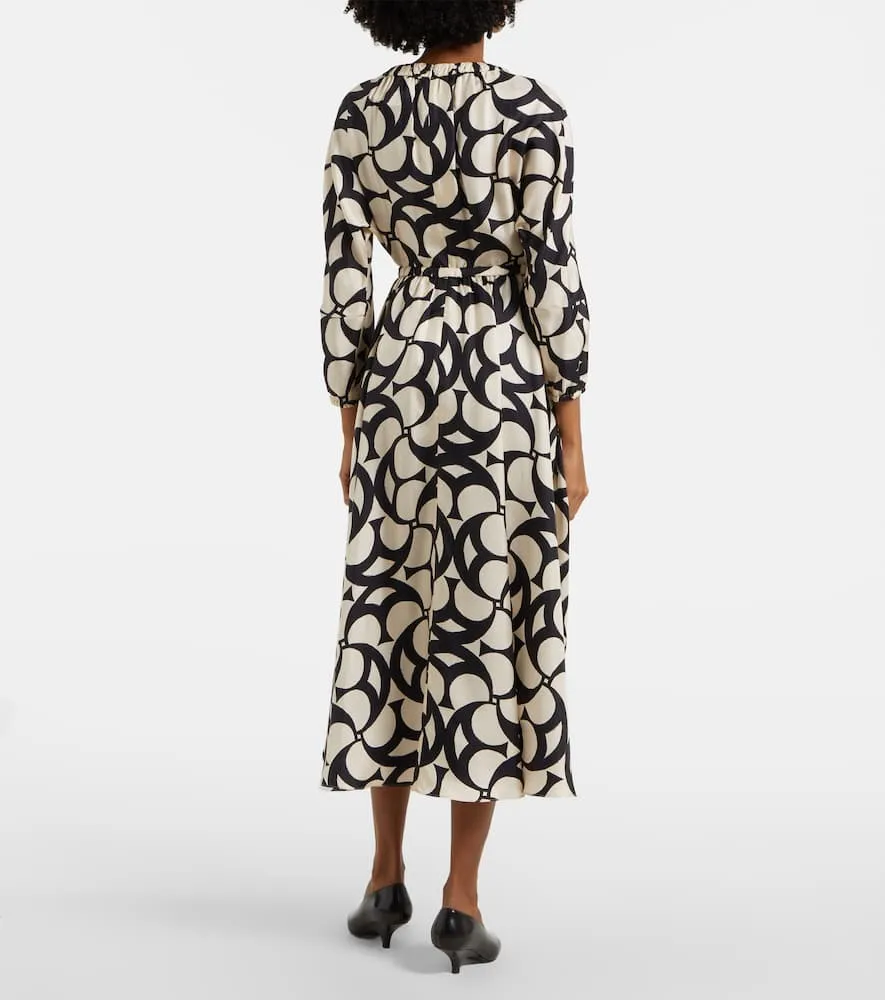 'S Max Mara Nina silk twill maxi dress