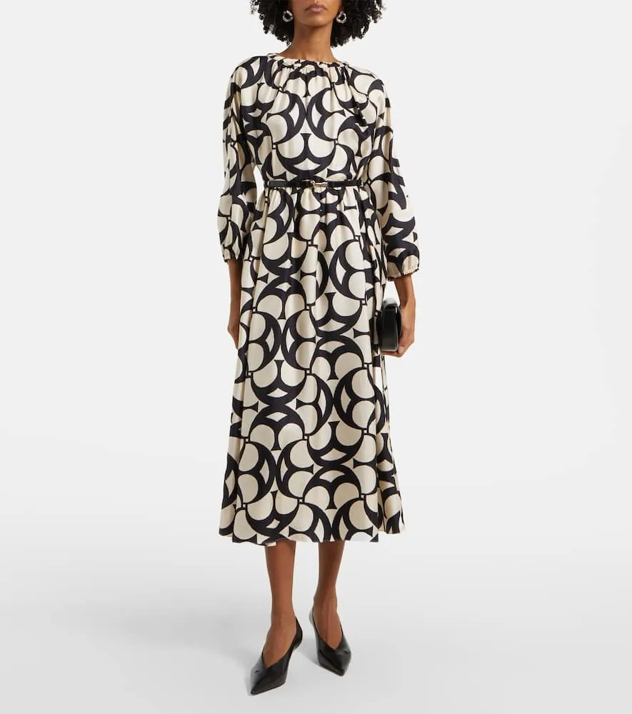 'S Max Mara Nina silk twill maxi dress