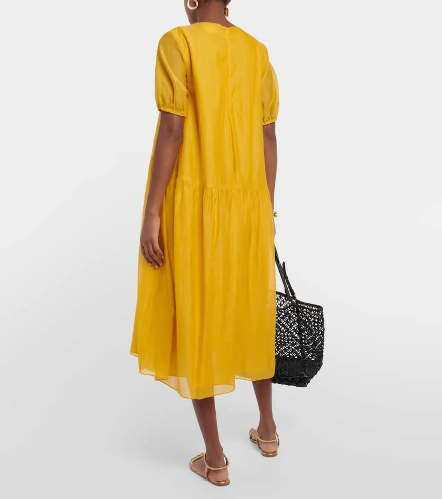 'S Max Mara Olimpia cotton and silk voile midi dress