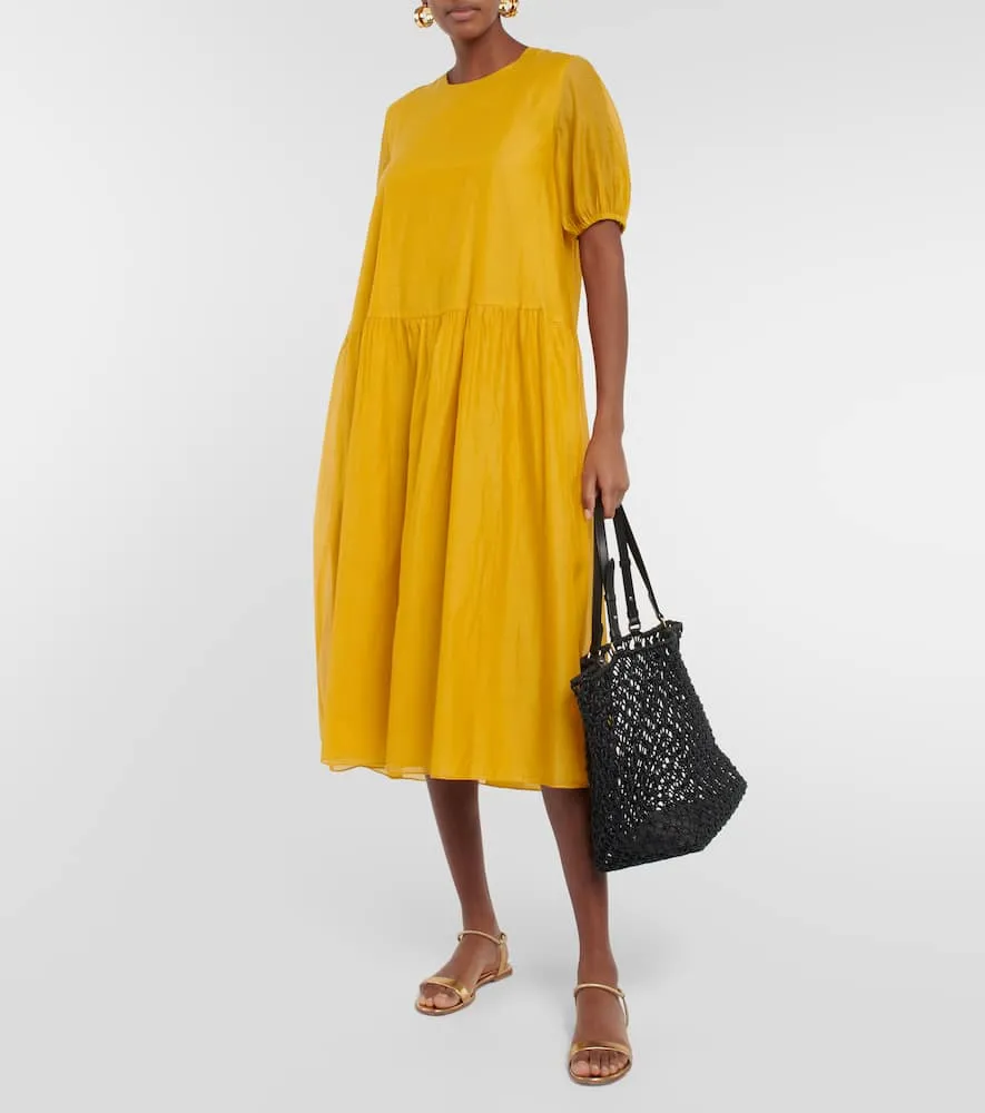 'S Max Mara Olimpia cotton and silk voile midi dress