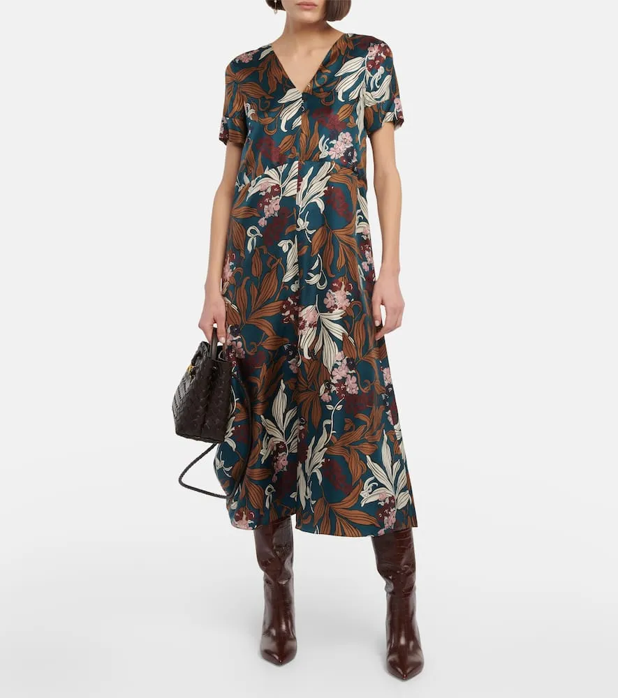 'S Max Mara Paolo floral silk midi dress