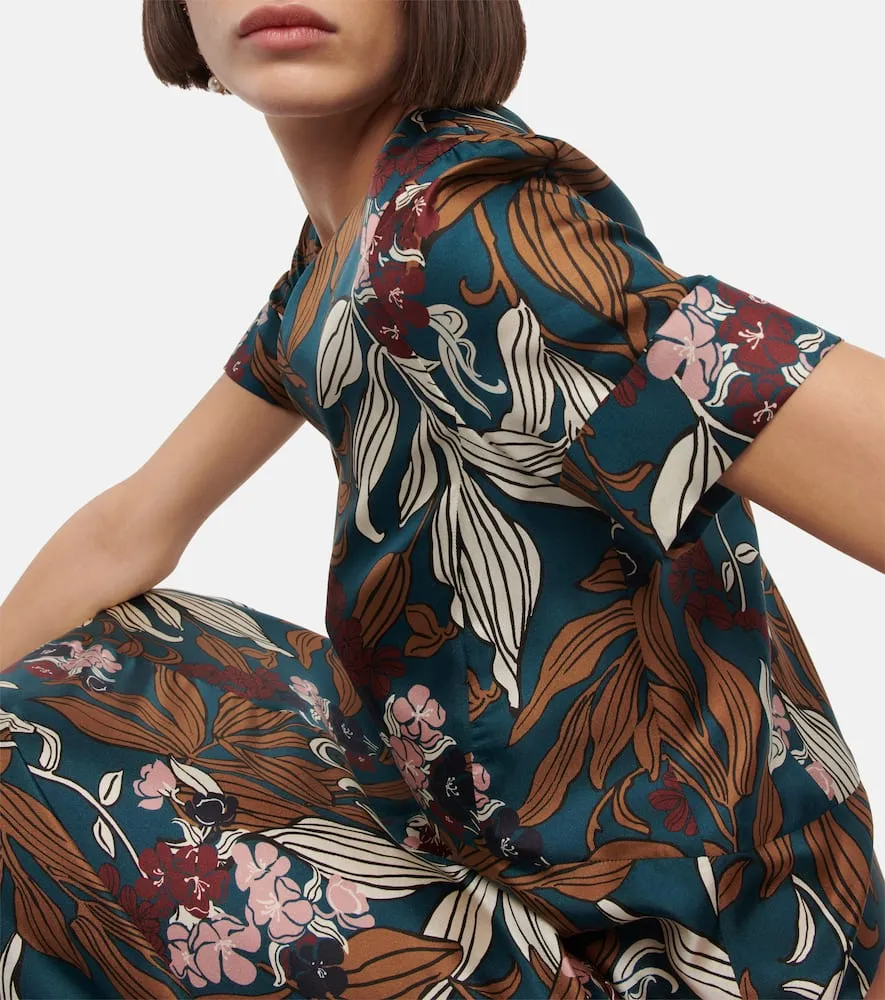 'S Max Mara Paolo floral silk midi dress