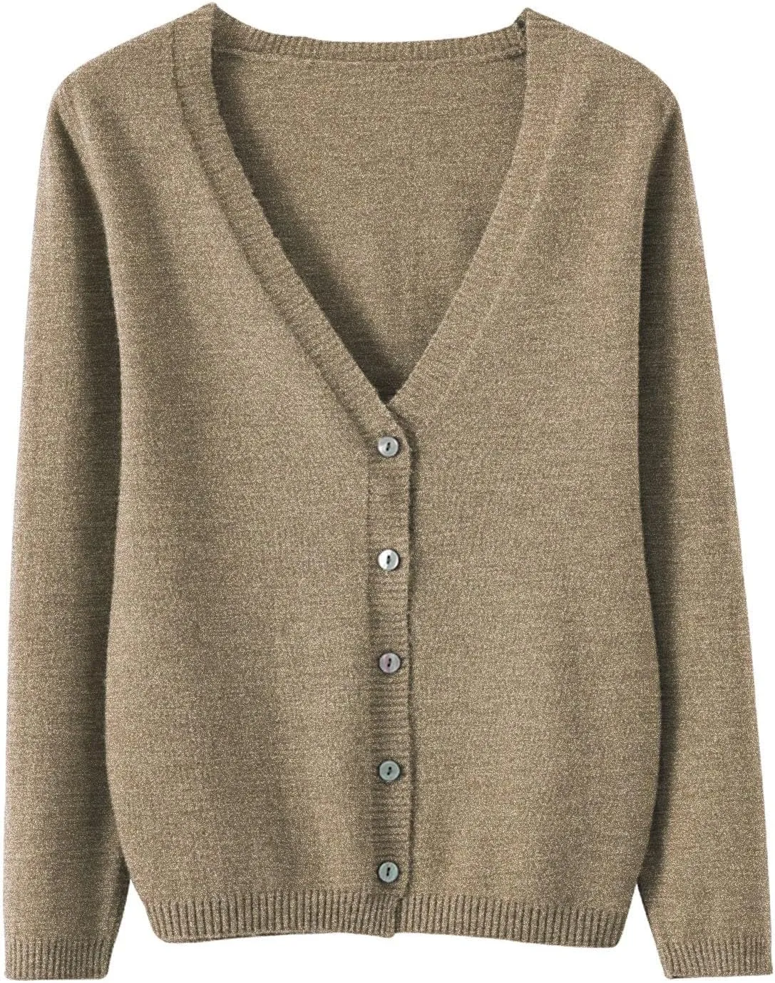 SHAOBGE Chunky Knitted Sweater Women's Spring and Autumn Leisure Loose Solid Long Sleeve V Chunky Oversized Sweaters for