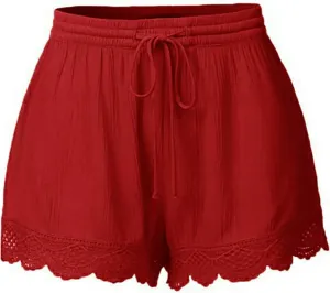 Shorts for Women 2024 Solid Color Elastic High Waist Bermuda Shorts Soft Trendy Shorts Resort Wear Beach Shorts