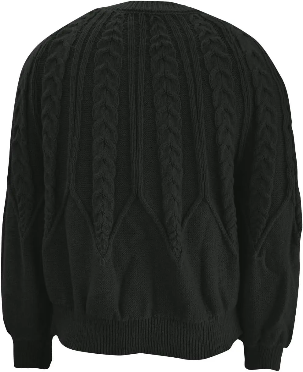slqdgmryz Cable Knit Sweater Women Oversized Crewneck Cute Fall Sweaters Casual Long Sleeve Chunky Pullover Winter Clothes