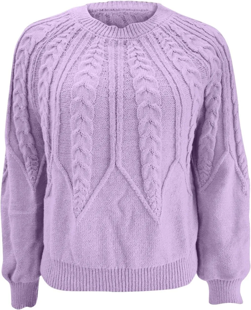 slqdgmryz Cable Knit Sweater Women Oversized Crewneck Cute Fall Sweaters Casual Long Sleeve Chunky Pullover Winter Clothes