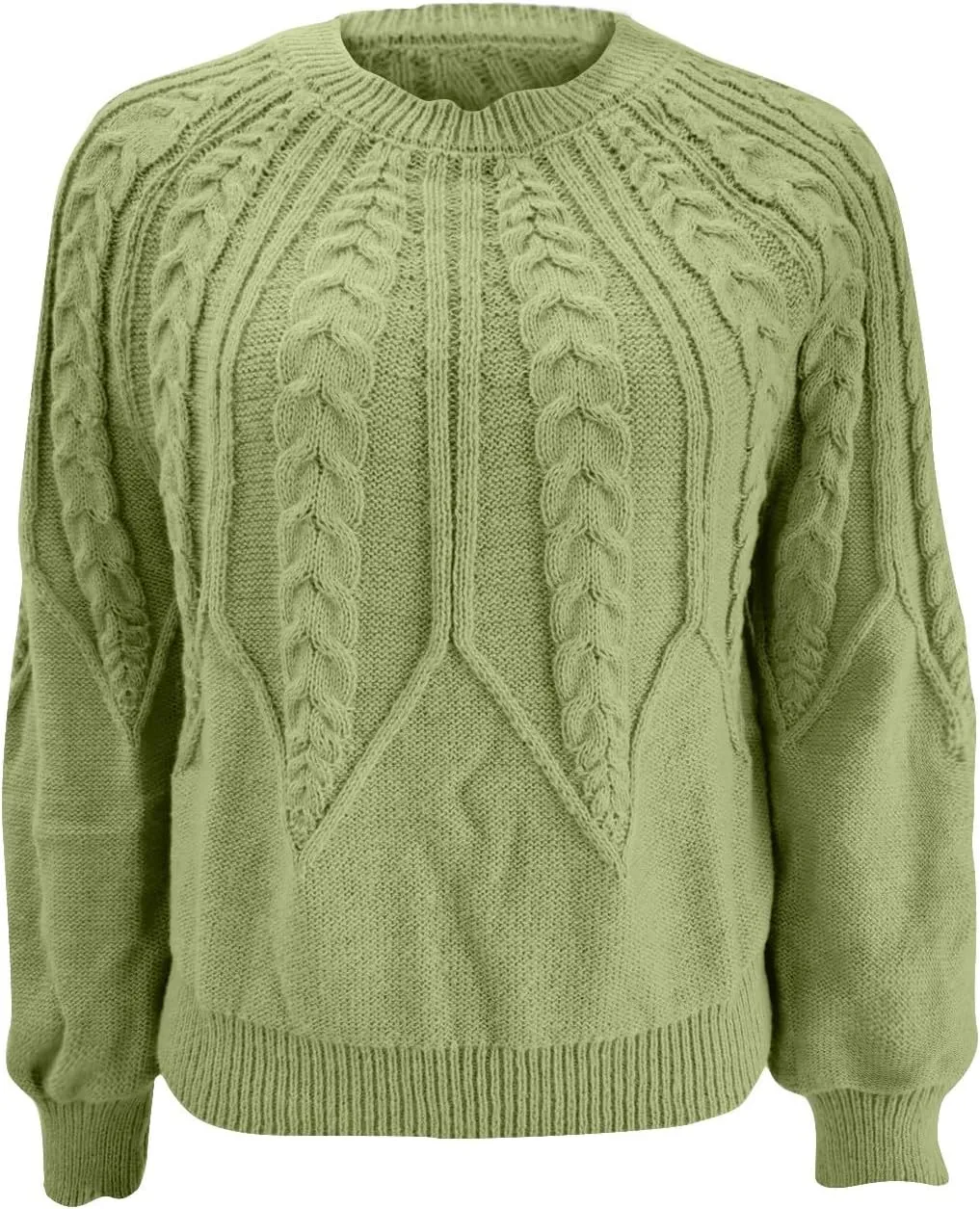 slqdgmryz Cable Knit Sweater Women Oversized Crewneck Cute Fall Sweaters Casual Long Sleeve Chunky Pullover Winter Clothes