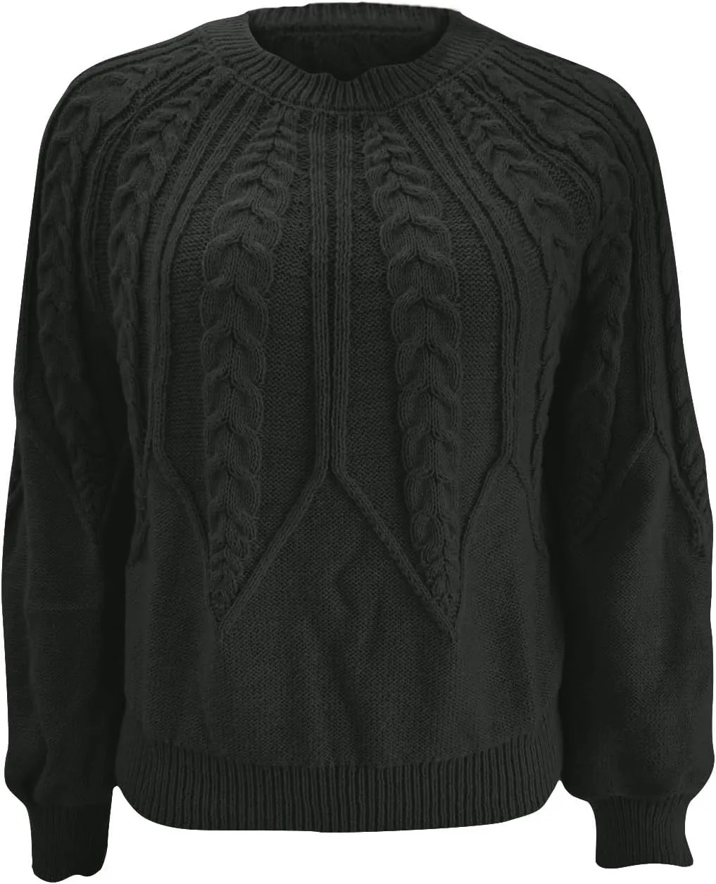 slqdgmryz Cable Knit Sweater Women Oversized Crewneck Cute Fall Sweaters Casual Long Sleeve Chunky Pullover Winter Clothes
