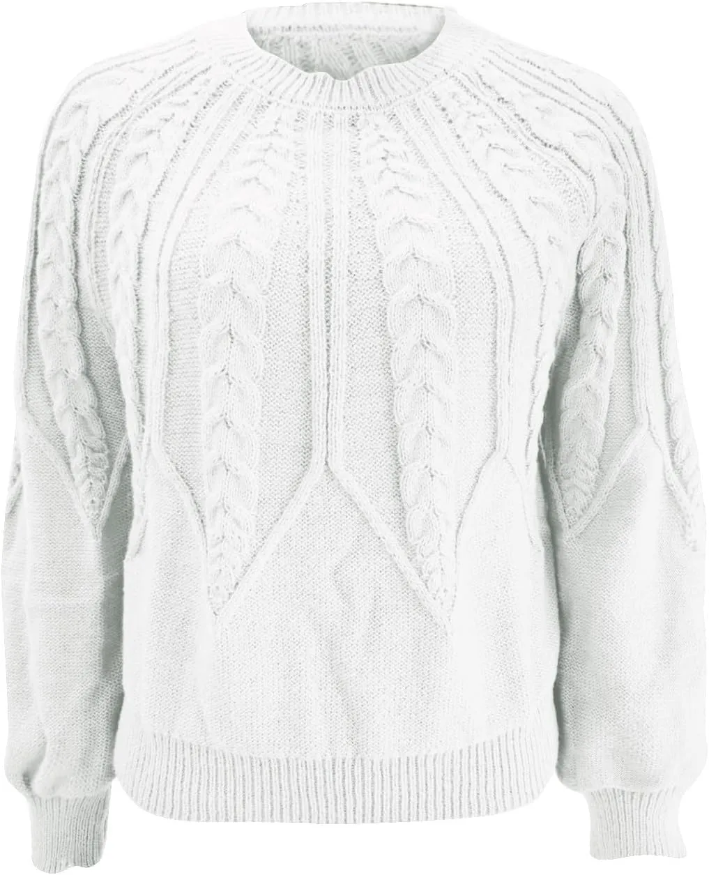 slqdgmryz Cable Knit Sweater Women Oversized Crewneck Cute Fall Sweaters Casual Long Sleeve Chunky Pullover Winter Clothes