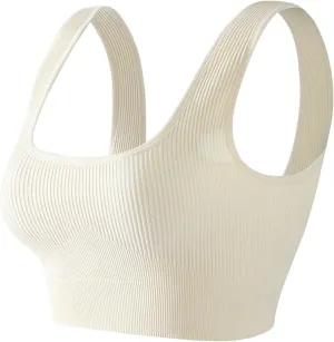 Sports Bras for Women Anti Sagging Full Coverage Breathable Quick Dry Running Bras Athletic Tank Top with Built in Bras