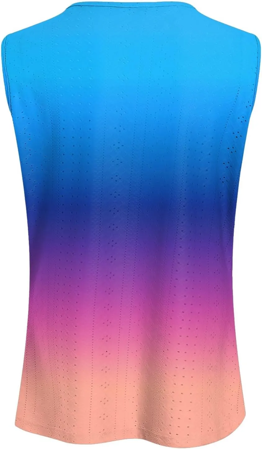 Summer Tank Tops for Women 2025 Trendy Summer V Neck Sleeveless T Shirts Spring Clothes Casual Loose Blouses