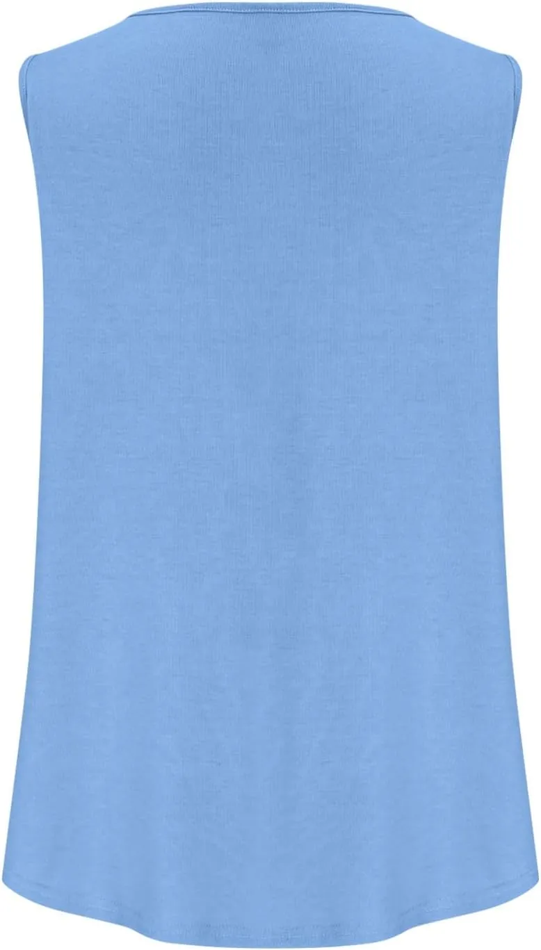 Tank Top for Women Trendy Square Neck Sleeveless Casual Tops Soft Loose Fit Workout Basic Summer Clothes 2025