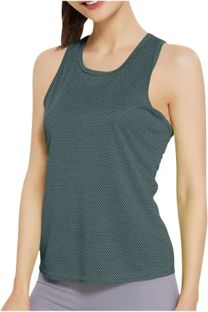 Tank Tops for Women 2025 Summer Quick Dry Workout Running Tanks Racerback Slim Fitted Sports Yoga Tops Casual Shirts