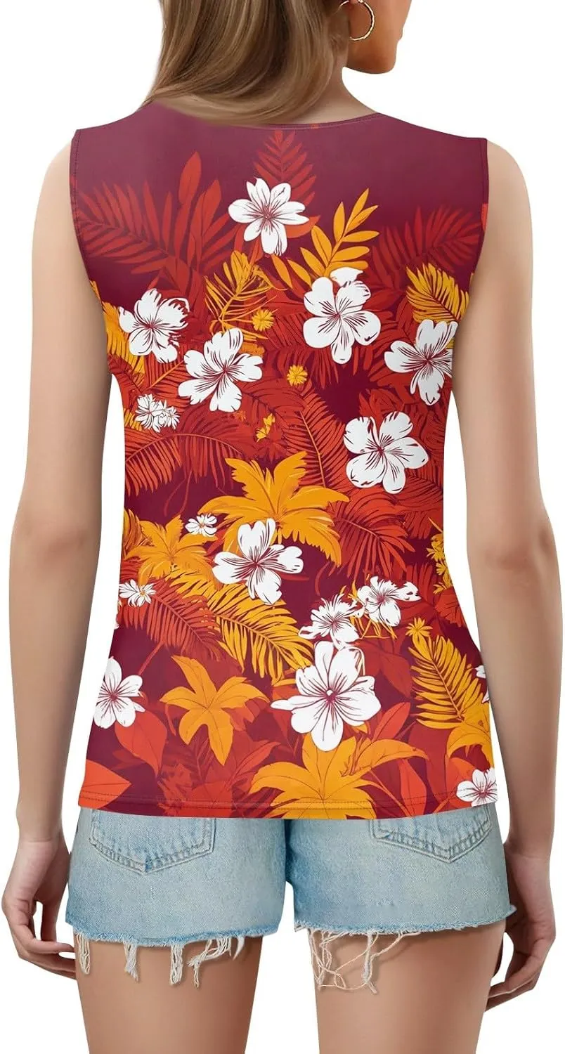 Tank Tops for Women Summer V Neck T Shirts Trendy Sleeveless Basic Tee Loose Fitted Blouse 2025 Fashion
