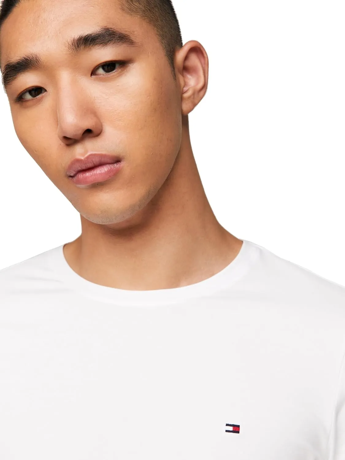 Tommy Hilfiger Men's Long Sleeve Cotton Stretch Basic Slim Fit T-shirts