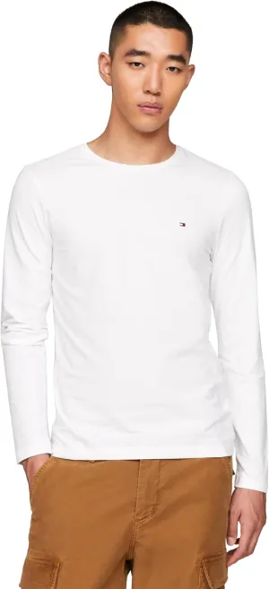 Tommy Hilfiger Men's Long Sleeve Cotton Stretch Basic Slim Fit T-shirts
