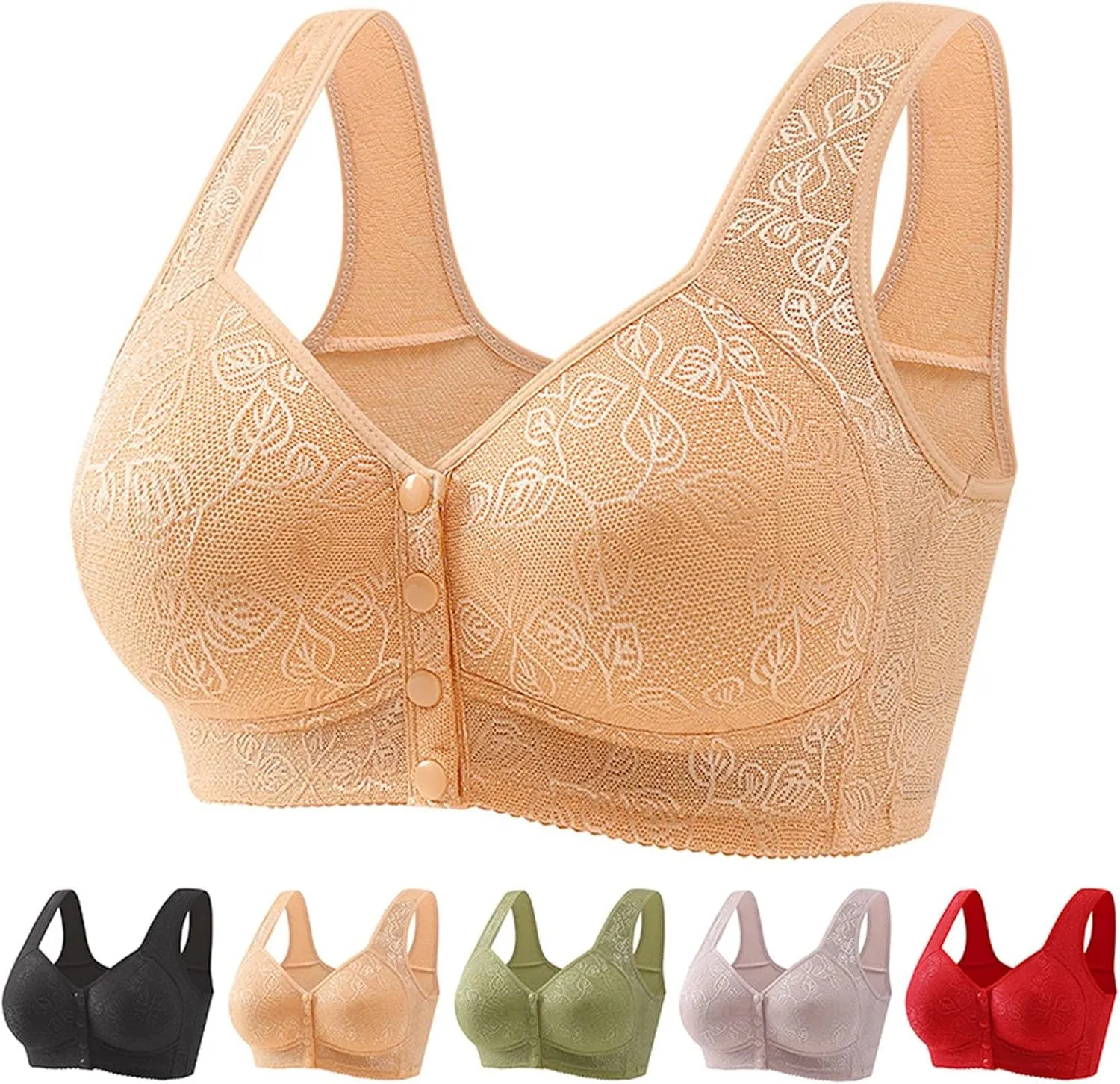 V Neck Criss Cross Back Padded Yoga Bra Bra Gathered Anti Sagging Non Ring Middle and Old Seamless High Impact Yoga