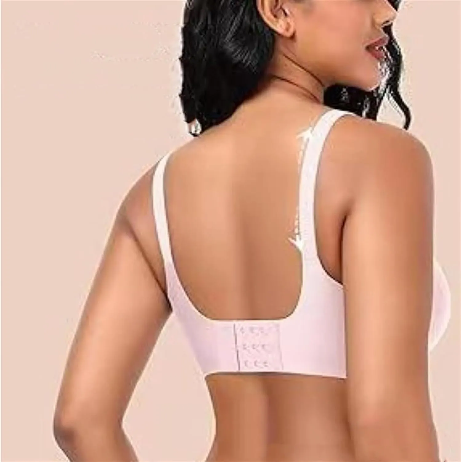 Wireless Bras for Women Lace V Neck No Underwire Bra Braslettes Full Coverage Plus Size Women Bras Wireless Padded