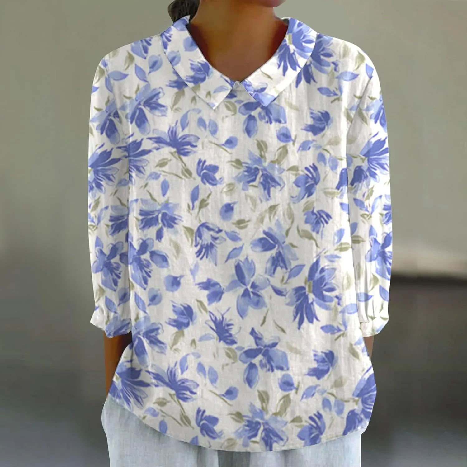 Women Cotton Linen Tops Causal Summer Short Sleeve Oversized T Shirts Crew Neck Loose Blouses Linen Shirts