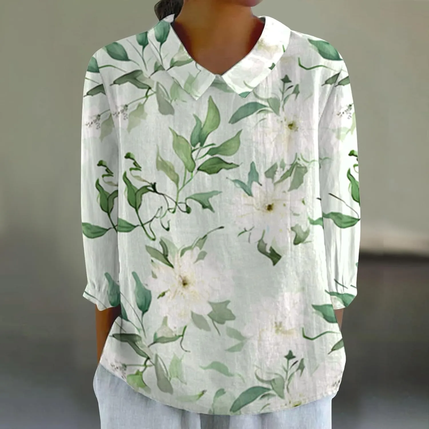 Women Cotton Linen Tops Causal Summer Short Sleeve Oversized T Shirts Crew Neck Loose Blouses Linen Shirts