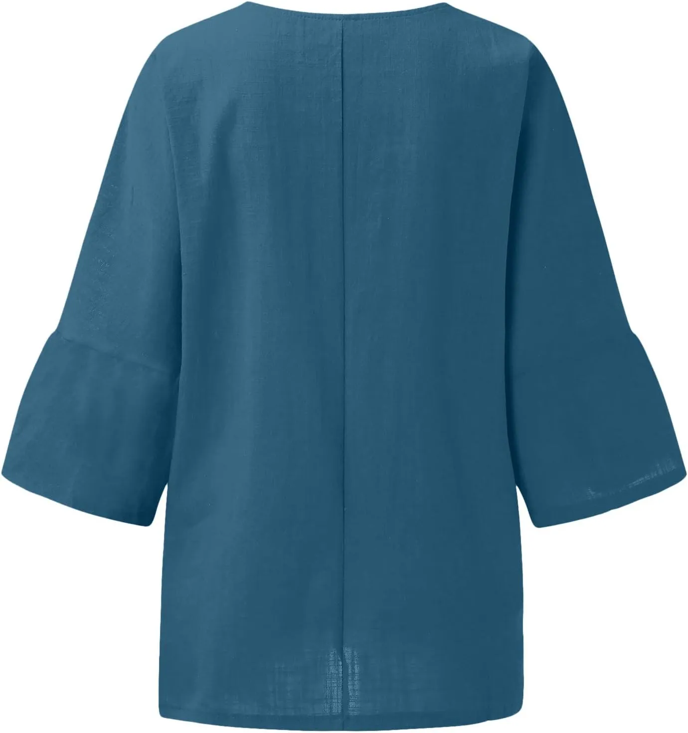 Women Cotton Linen Tops Causal Summer Short Sleeve Oversized T Shirts V Neck Loose Blouses 2025 Trendy Outfits