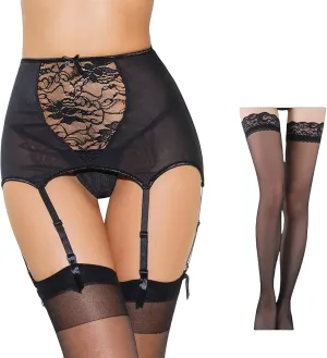 Women High Waisted G-String Thongs Underwear Lightweight Soft Floral Lace Breathable Panties