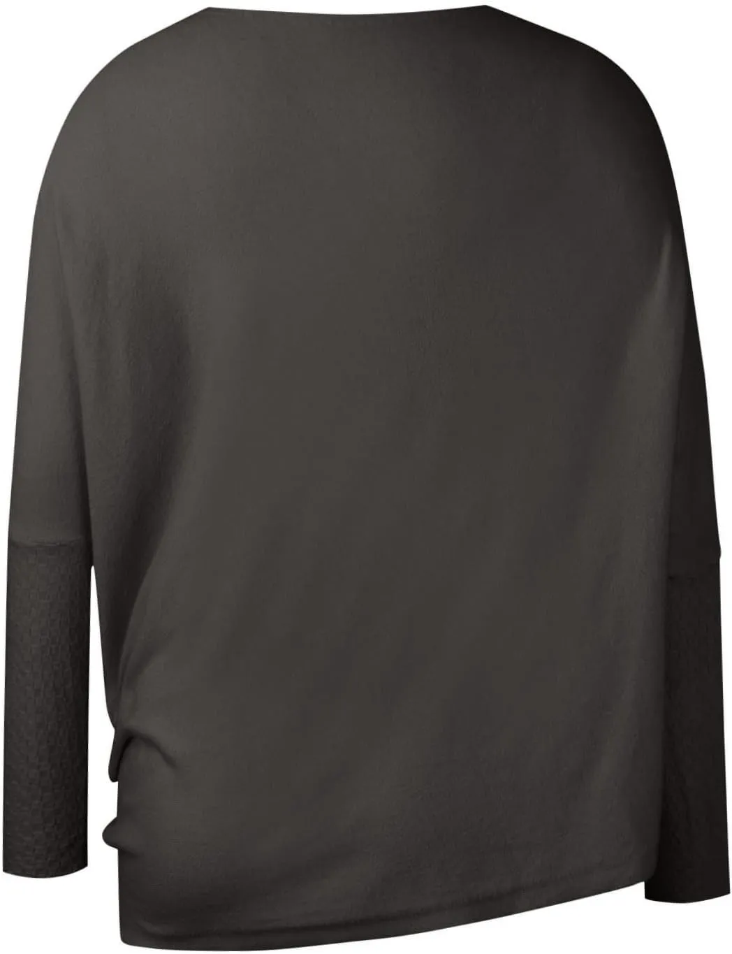 Womens Asymmetric Draped Jumper Long Batwing Sleeve Boat Neck Off The Shoulder Tunic Knit Winter Pullover Sweaters