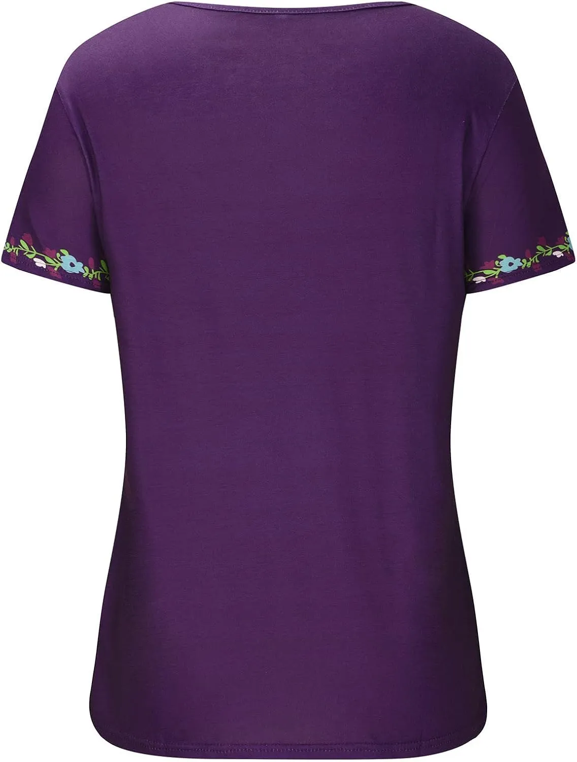 Women's Embroidered Tops Mexican Print Shirt V Neck Summer Casual Top Short Sleeve Tunic Tees Loose Blouses