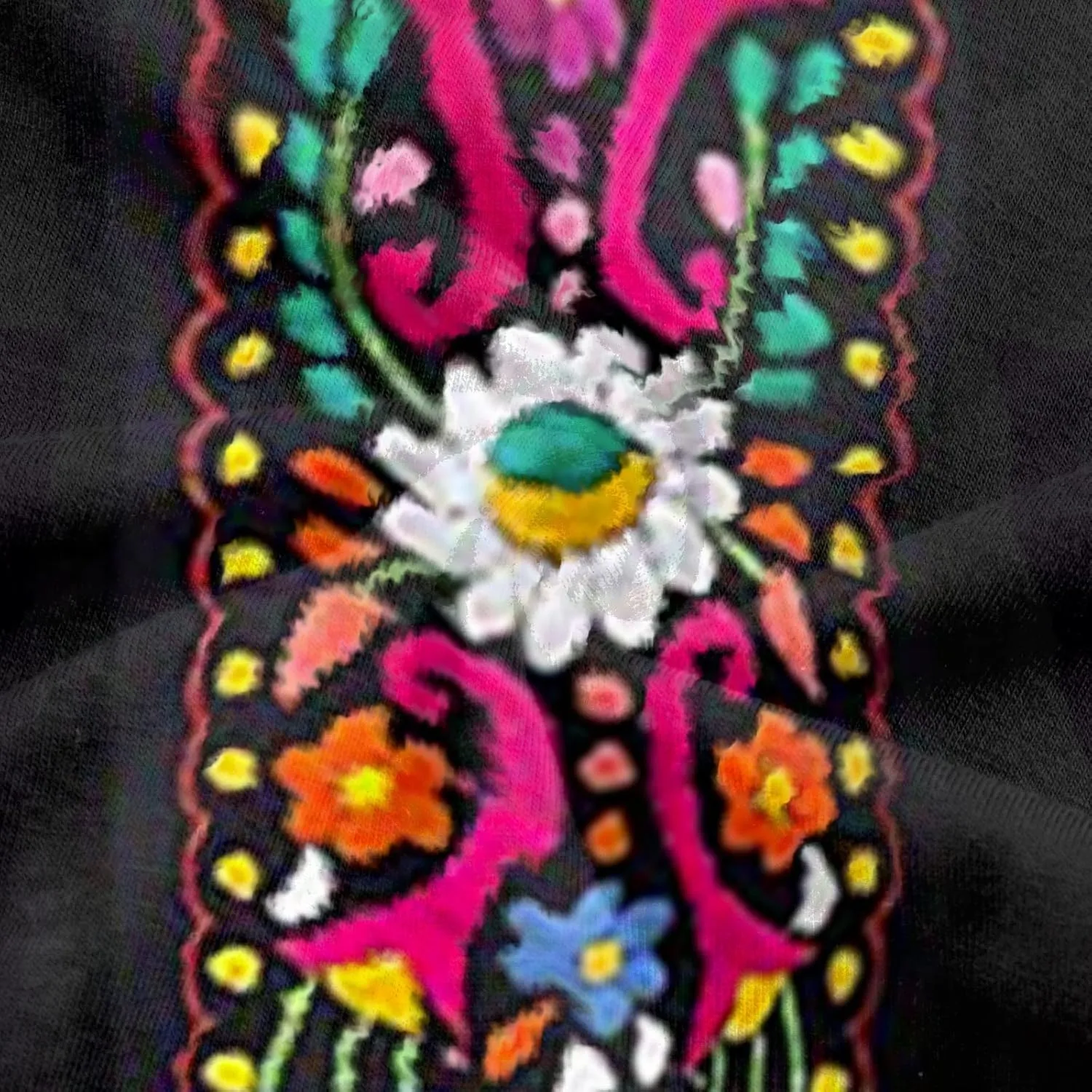 Women's Embroidered Tops Mexican Print Shirt V Neck Summer Casual Top Short Sleeve Tunic Tees Loose Blouses