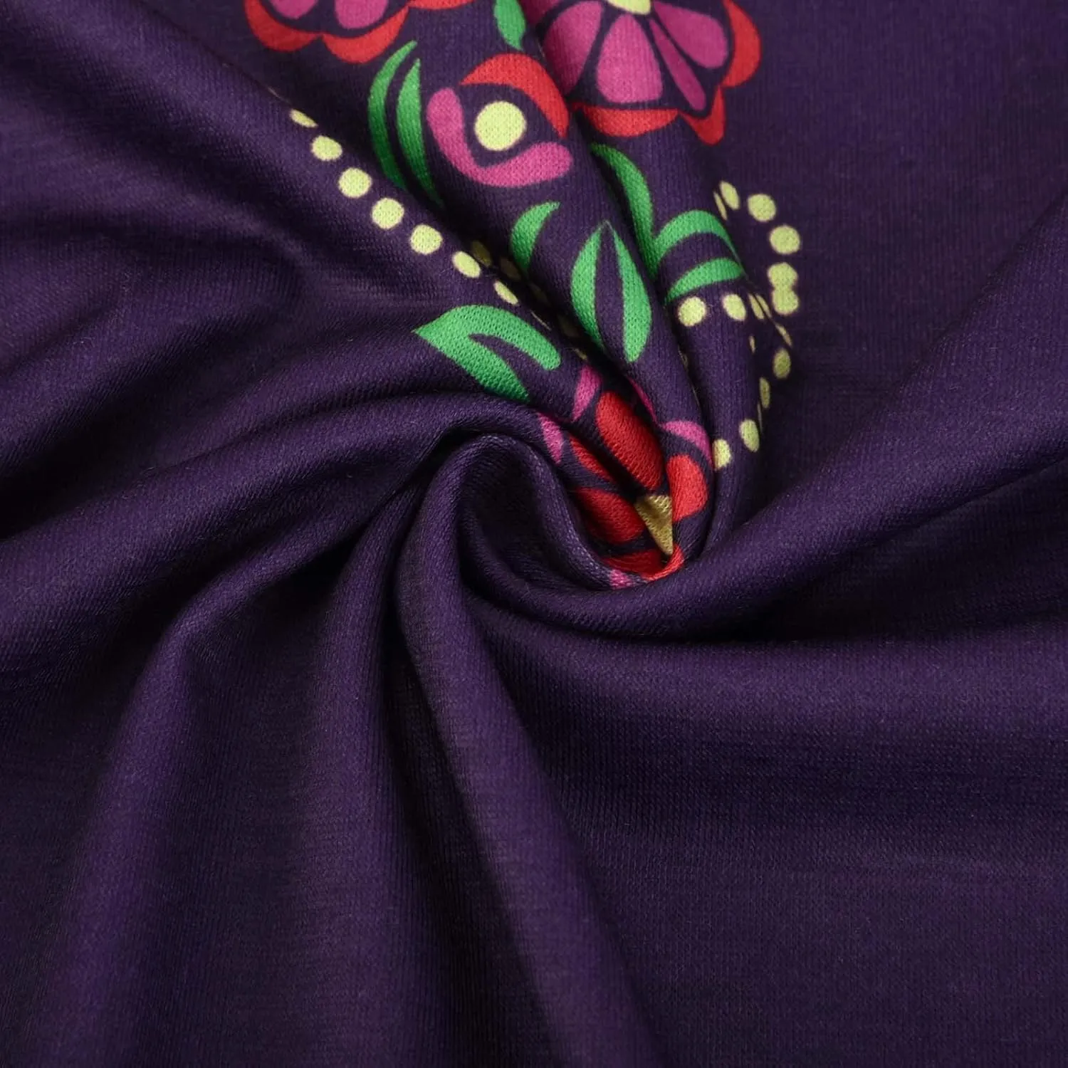 Women's Embroidered Tops Mexican Print Shirt V Neck Summer Casual Top Short Sleeve Tunic Tees Loose Blouses