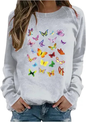 Womens Hoodies Crewneck Oversized Sweatshirts Dandelion Graphic Sweater Pullover Fall Fashion Clothes for Teen Girls