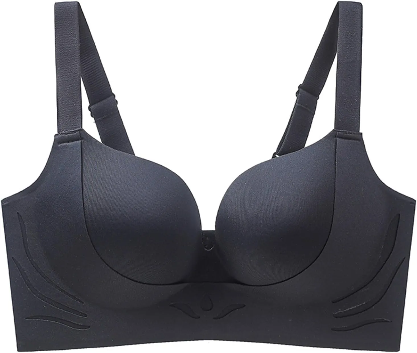 Women's Large Breast Revealing Small Underwear Thin Anti Sagging Wireless Bra Tan Bra for Women
