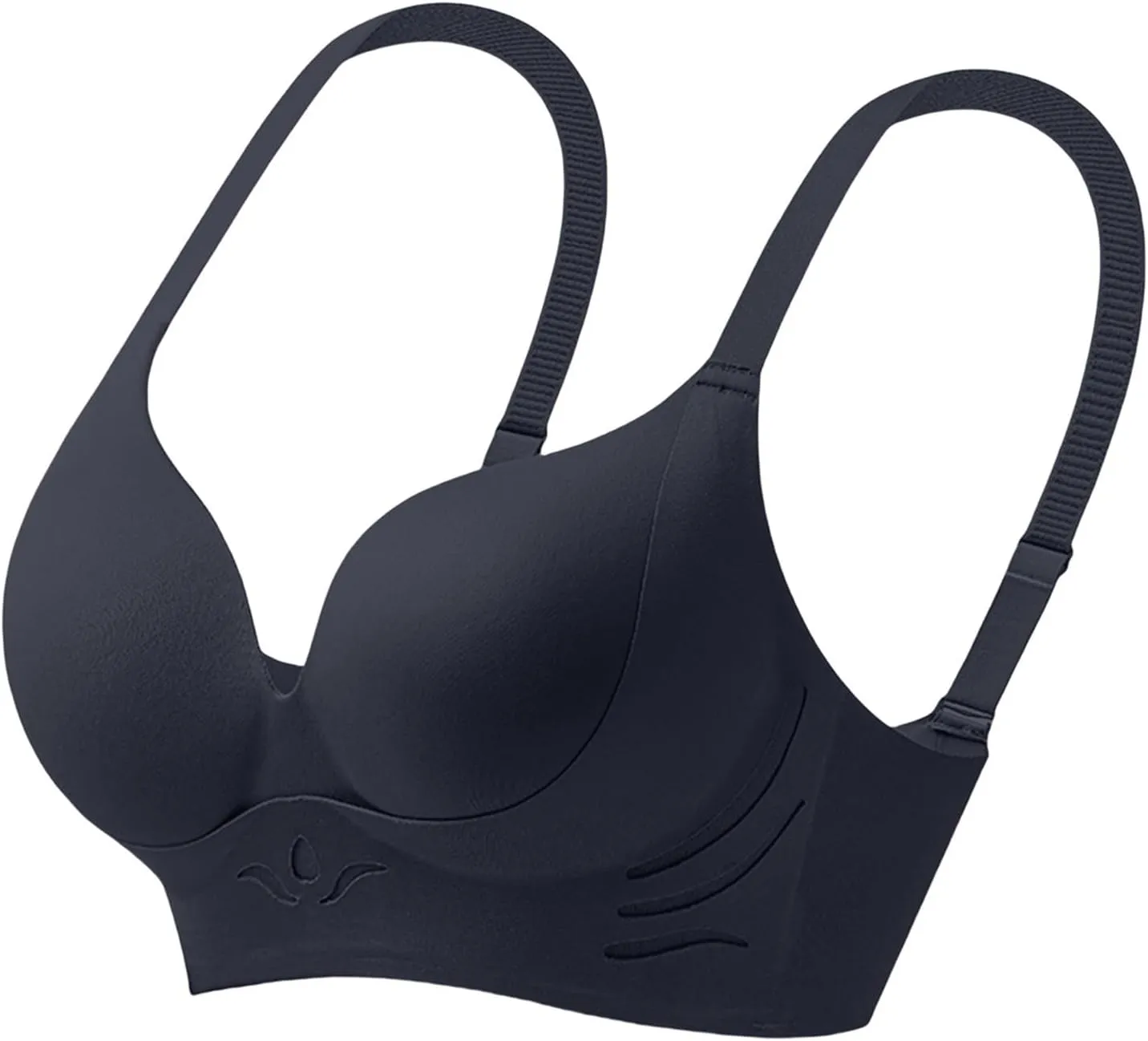 Women's Large Breast Revealing Small Underwear Thin Anti Sagging Wireless Bra Tan Bra for Women
