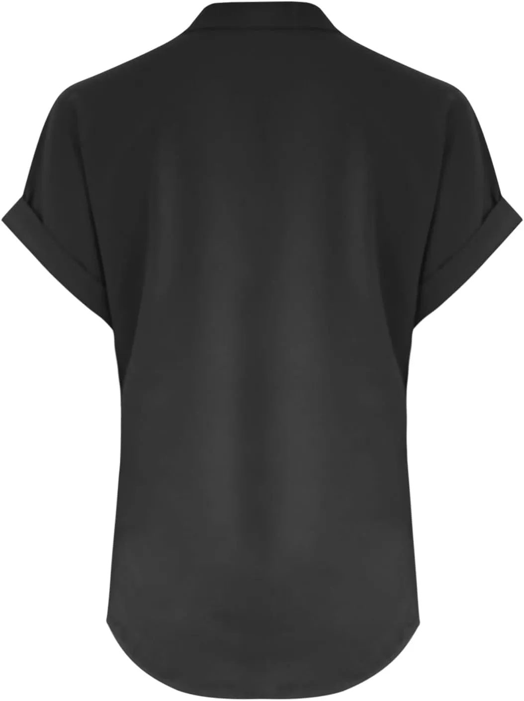 Womens Short Sleeve Linen Shirts Summer Casual Cotton Gauzy Tops Trendy Button V Neck Tunic Work Blouses Loose Fit