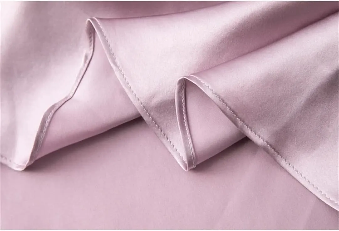 Women's Summer Loose Satin Silk Skirt Mid Length Slim Large Swing Skirt